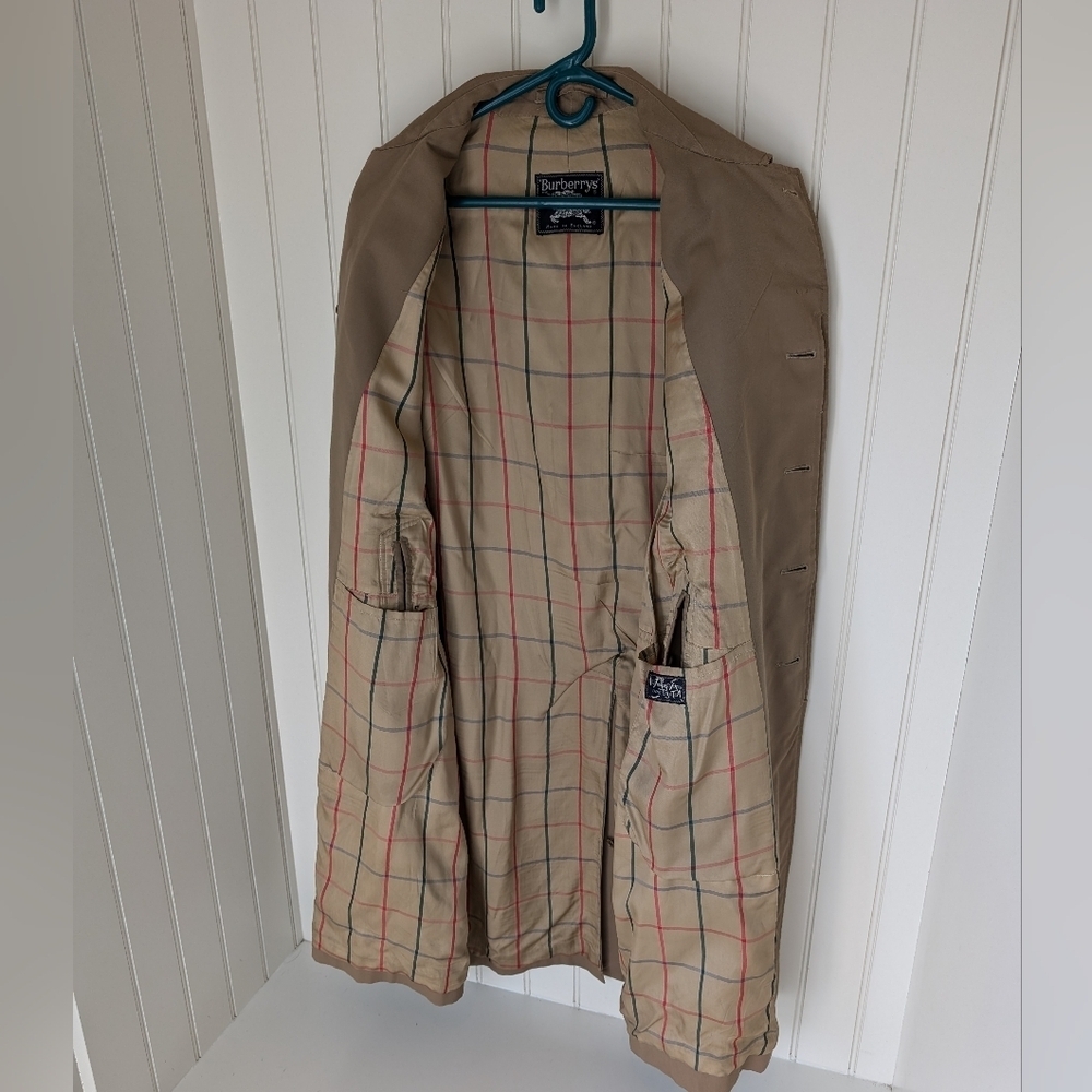 STUNNING Vintage 90s BURBERRY Luxury Designer Trench Long Men Coat - Picture 2 of 15